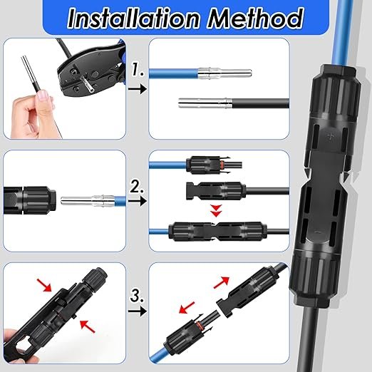 Set 16 Perechi Conectori Solari MC4 IP67 Selizo, Mufe Panouri Fotovoltaice 1000V 30A pentru Cablu 2.5/4/6 mm², cu Cheie Montaj - imagine 5