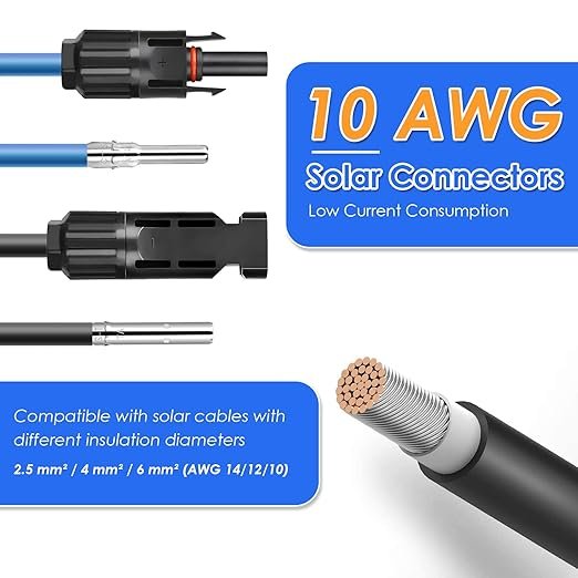 Set 16 Perechi Conectori Solari MC4 IP67 Selizo, Mufe Panouri Fotovoltaice 1000V 30A pentru Cablu 2.5/4/6 mm², cu Cheie Montaj - imagine 7