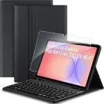 Husă cu Tastatură Bluetooth pentru Samsung Galaxy Tab S10 Lite / S10 FE / S9 FE / S9 10.9”–11”, Tastatură Detasabilă, Suport S Pen, Folie Ecran Inclusă – Negru