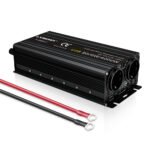 Invertor auto LVYUAN 2000W 12V ➜ 220V, Putere Maximă 4000W, Undă Sinusoidală Modificată, Convertor DC-AC cu Carcasă din Aluminiu, priza dubla EU, port USB