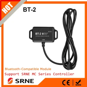 Adaptor Bluetooth SRNE BT-2 pentru Regulatoare Solare SR-MC, Monitorizare și Configurare prin Aplicație Mobilă