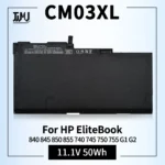 Acumulator laptop CM03XL pentru HP EliteBook 740/745/750/755/840/845/850/855 G1 G2 și ZBook 14, Li-Ion