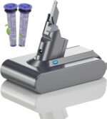 Baterie Compatibilă Dyson V7 21.6V 4600mAh Li-Ion, pentru V7 Animal, Absolute, Motorhead, Fluffy, Trigger, cu 2 Filtre Incluse