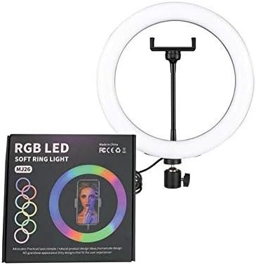 Lampă LED Circulară RGB MJ26, Ring Light cu 3 Moduri de Iluminare, 3000–6000K, Luminozitate Reglabilă, USB 5V - imagine 3