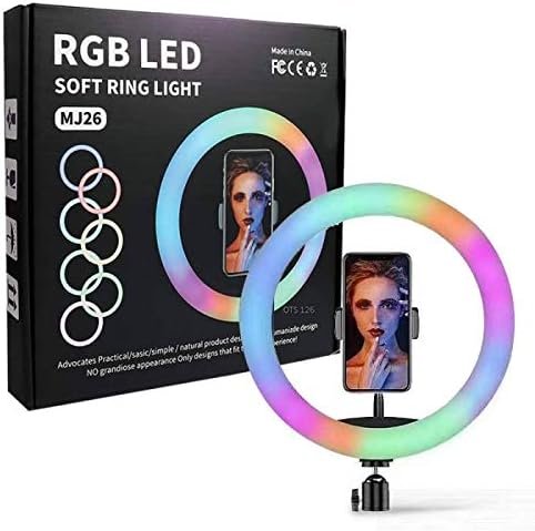 Lampă LED Circulară RGB MJ26, Ring Light cu 3 Moduri de Iluminare, 3000–6000K, Luminozitate Reglabilă, USB 5V - imagine 2