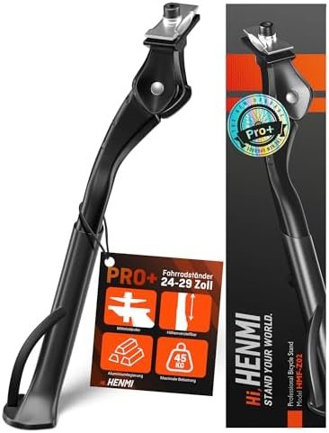 HENMI Suport Central Bicicletă 24–29" Reglabil – Stand pentru E-Bike, MTB, Trekking și City Bike, Aliaj de Aluminiu, 45 kg