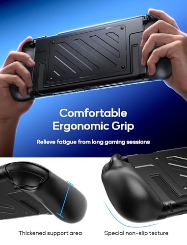 JSAUX PC0114 Husă de protecție pentru Nintendo Switch 2 – Split Grip, TPU + PC, capac frontal, suport 10 carduri - imagine 4
