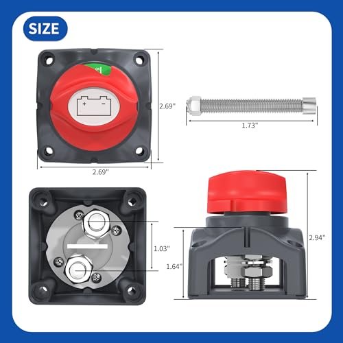 Gearzar Dual Battery Selector Switch 12–24V DC – Comutator pentru Selectarea Bateriilor - imagine 2