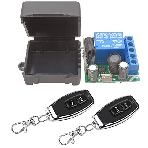 DieseRC 433 MHz – Releu wireless cu telecomandă, 1 canal, 5–30 V, 10 A, 2 telecomenzi