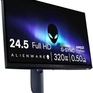 Monitor Gaming DELL Alienware AW2525HM, 24,5", Full HD, Fast IPS, 320Hz, 0,5ms, G-SYNC Compatible, FreeSync Premium, 2× HDMI, DisplayPort, USB