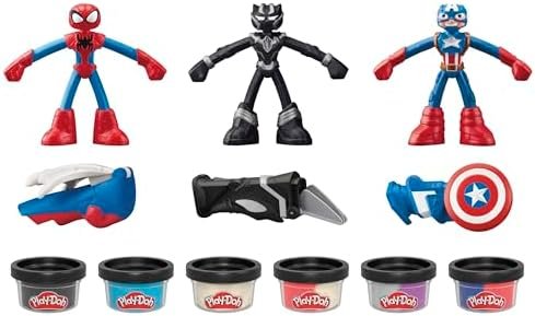 Play-Doh Marvel Hero Adventure – Set cu 3 figurine Marvel și 6 recipiente Play-Doh - imagine 9