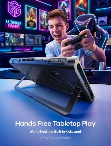 JSAUX PC0114 Husă de protecție pentru Nintendo Switch 2 – Split Grip, TPU + PC, capac frontal, suport 10 carduri - imagine 5