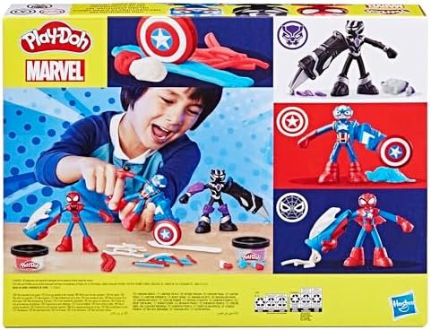 Play-Doh Marvel Hero Adventure – Set cu 3 figurine Marvel și 6 recipiente Play-Doh - imagine 12