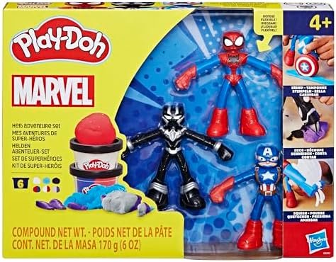 Play-Doh Marvel Hero Adventure – Set cu 3 figurine Marvel și 6 recipiente Play-Doh - imagine 11