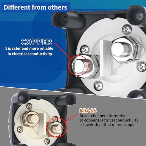 Gearzar Dual Battery Selector Switch 12–24V DC – Comutator pentru Selectarea Bateriilor - imagine 3