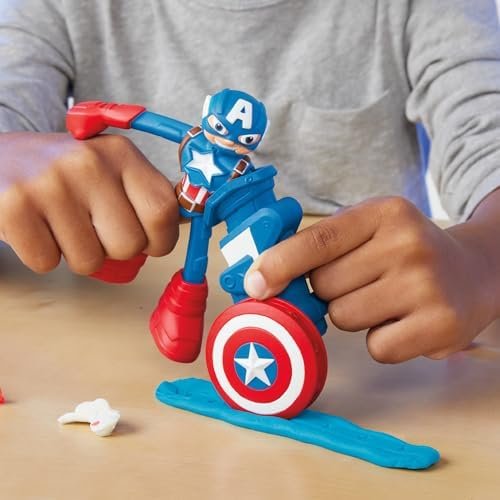 Play-Doh Marvel Hero Adventure – Set cu 3 figurine Marvel și 6 recipiente Play-Doh - imagine 6