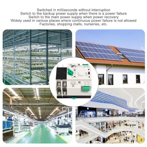 Fyearfly ATS 2P 100A 220V – Comutator automat de transfer între două surse de alimentare - imagine 9