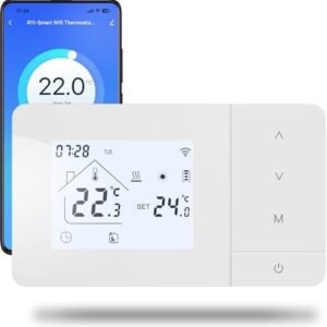 Termostat Inteligent BEOK Wi-Fi pentru Centrală pe Gaz – Tuya, Smart Life, Alexa și Google Home