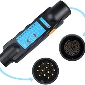 Tester instalație electrică pentru remorcă, 13 pini, 12V