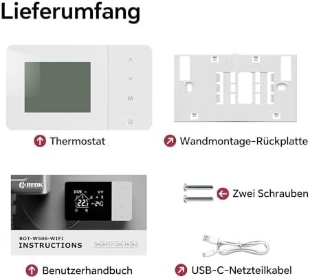 Termostat Inteligent BEOK Wi-Fi pentru Centrală pe Gaz – Tuya, Smart Life, Alexa și Google Home - imagine 6