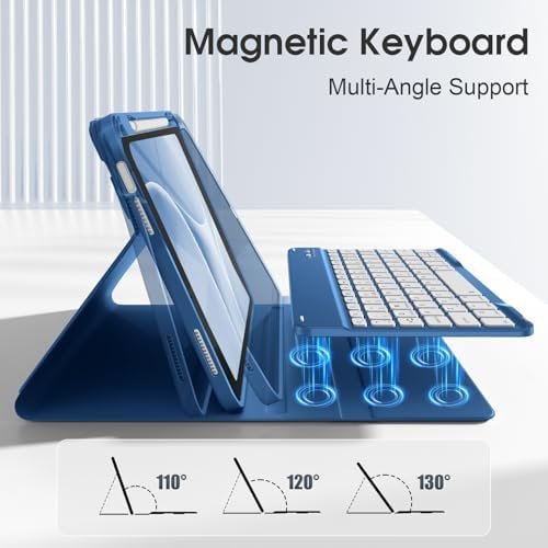 Vobafe Husă cu Tastatură Bluetooth pentru iPad 10 Gen / iPad 11 A16 – Navy - imagine 4