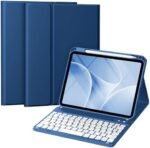 Vobafe Husă cu Tastatură Bluetooth pentru iPad 10 Gen / iPad 11 A16 – Navy