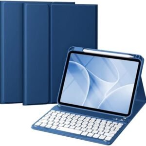 Vobafe Husă cu Tastatură Bluetooth pentru iPad 10 Gen / iPad 11 A16 – Navy