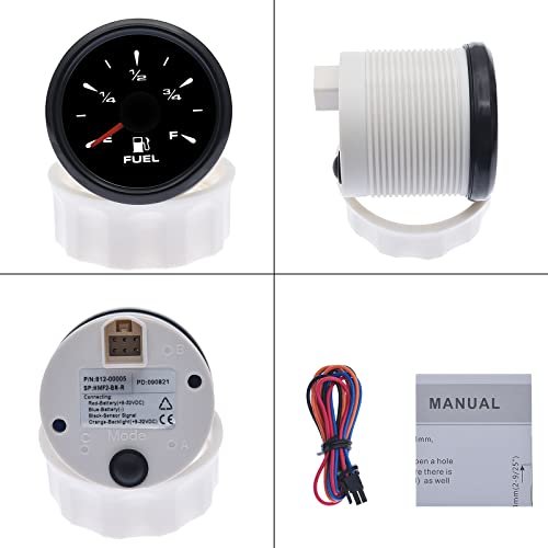 Indicator digital nivel combustibil KAOLALI 52 mm, 9–32 V, 7 culori, pentru auto, moto, barcă și utilaje - imagine 5