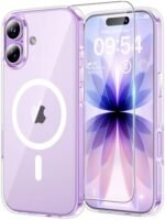 Husă TAURI pentru iPhone 17 6,3", transparentă, MagSafe, cu folie de sticlă inclusă