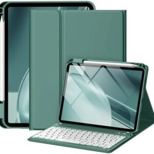 Husă cu Tastatură Bluetooth pentru iPad 10 Gen / iPad 11 A16 – Verde PineGreen