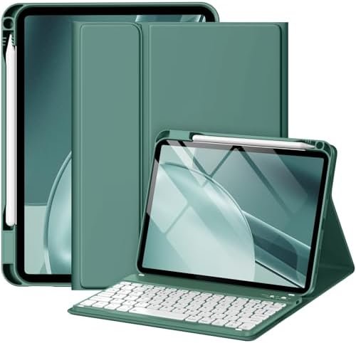 Husă cu Tastatură Bluetooth pentru iPad 10 Gen / iPad 11 A16 – Verde PineGreen