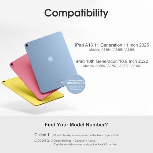 Vobafe Husă cu Tastatură Bluetooth pentru iPad 10 Gen / iPad 11 A16 – Navy - imagine 2