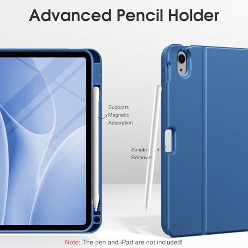 Vobafe Husă cu Tastatură Bluetooth pentru iPad 10 Gen / iPad 11 A16 – Navy - imagine 6