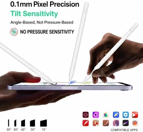 BONZATA Stylus Pen pentru iPad – Încărcare Magnetică Wireless, Palm Rejection și Tilt - imagine 5