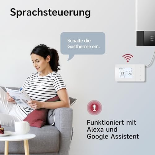 Termostat Inteligent BEOK Wi-Fi pentru Centrală pe Gaz – Tuya, Smart Life, Alexa și Google Home - imagine 4
