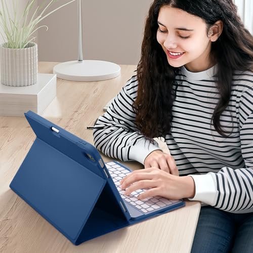 Vobafe Husă cu Tastatură Bluetooth pentru iPad 10 Gen / iPad 11 A16 – Navy - imagine 7