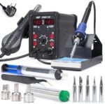 Stație de Lipit WEP 8786D-I SE 2 în 1 – Letcon și Aer Cald, Display Digital, 8 Accesorii de Lucru