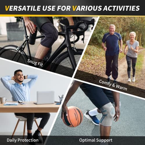 Genunchiere CAMBIVO pentru sport și fitness – cu stabilizatoare laterale și suport pentru rotulă, XL, set 2 bucăți - imagine 6
