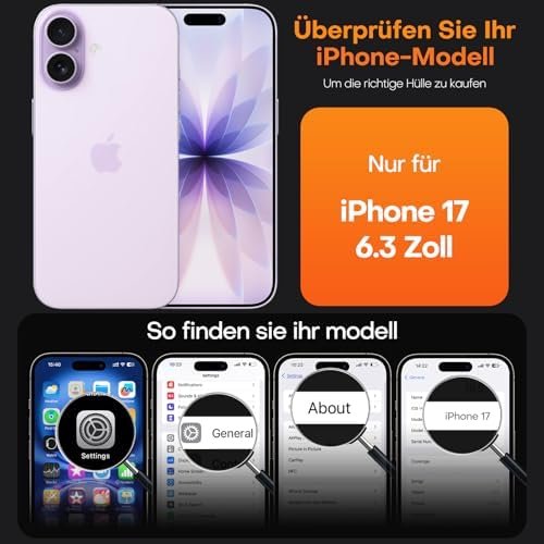 Husă TAURI pentru iPhone 17 6,3", transparentă, MagSafe, cu folie de sticlă inclusă - imagine 2