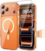 Husă TAURI pentru iPhone 17 Pro 6,3", transparentă, MagSafe, protecție camere + folie sticlă