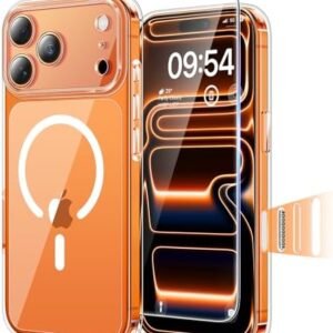 Husă TAURI pentru iPhone 17 Pro 6,3", transparentă, MagSafe, protecție camere + folie sticlă