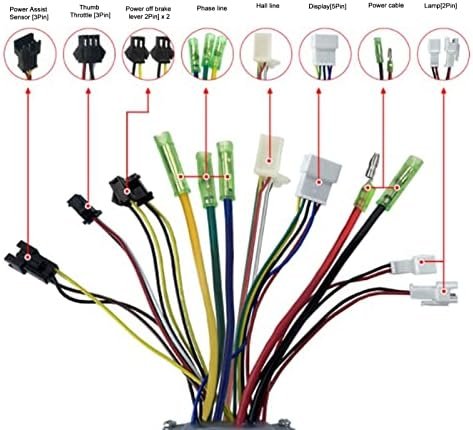 Kit controller pentru bicicletă electrică BuyWeek 36V/48V, 500W, 22A, display EN06, accelerație și senzor PAS - imagine 3