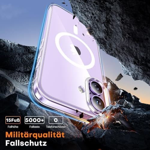 Husă TAURI pentru iPhone 17 6,3", transparentă, MagSafe, cu folie de sticlă inclusă - imagine 6